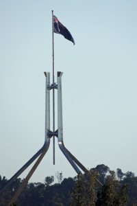 The Australian Flag over Parliament House